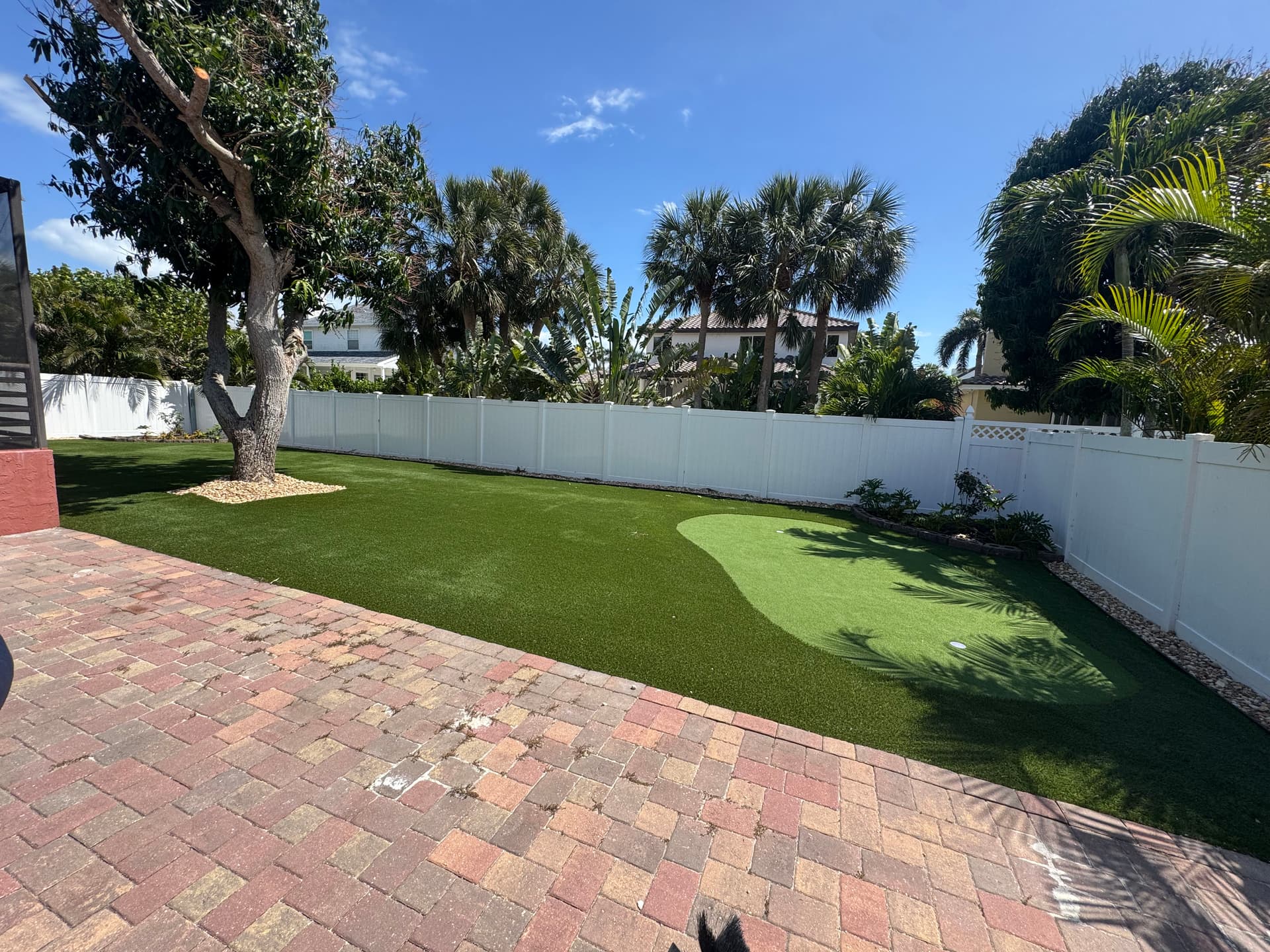 Patchy Backyard Gets Artificial Turf and a Custom Putting Green image