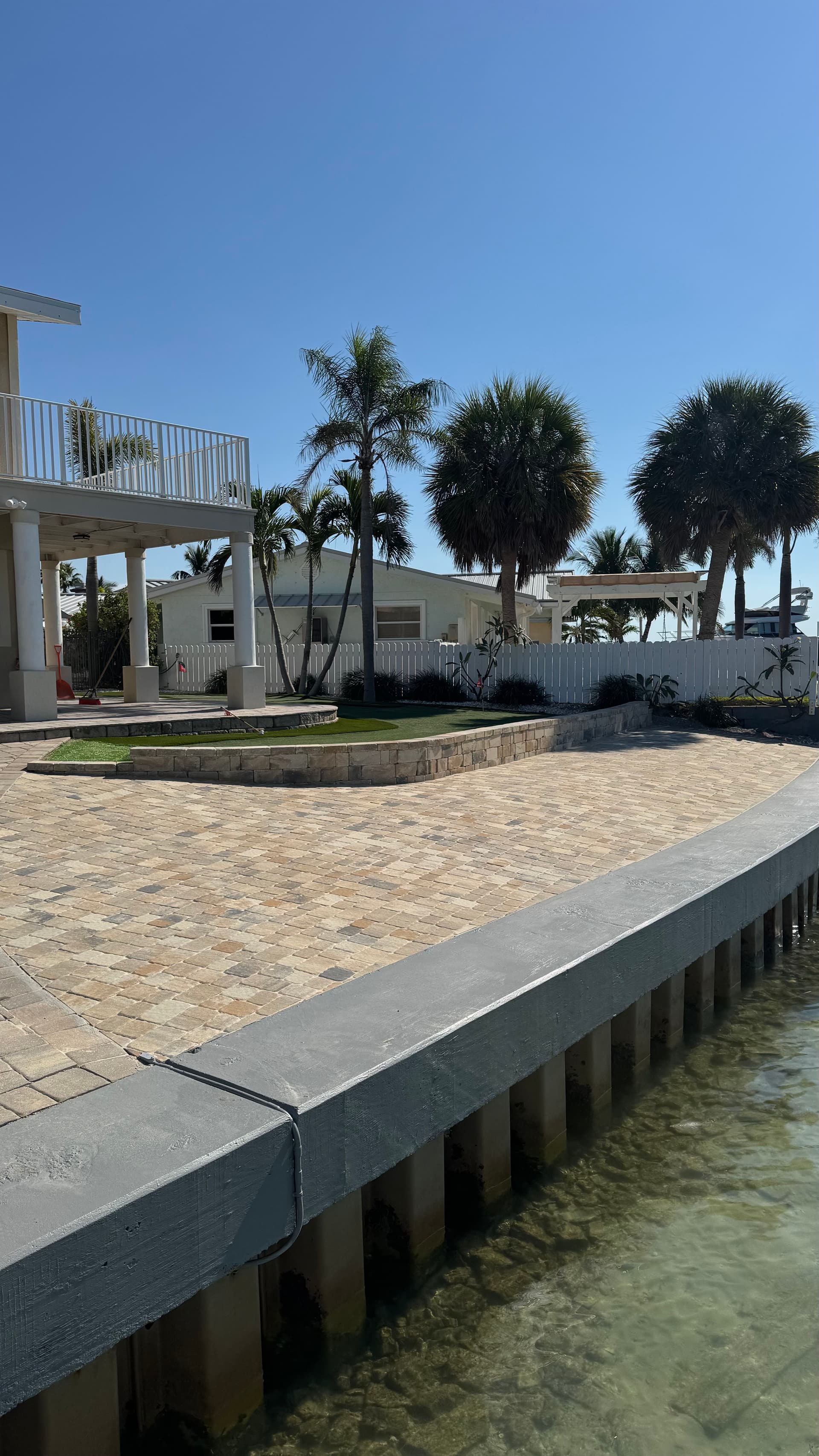 Gallery photos for Waterfront Patio, Retaining Wall and Putting Green Done Right: Image #3
