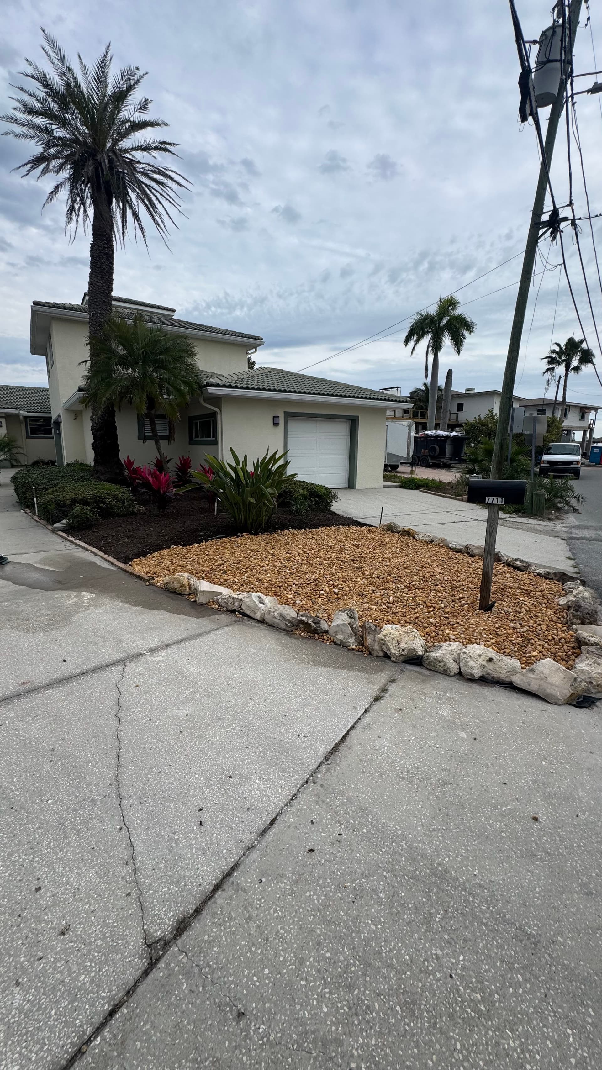 Gallery photos for Front Yard Rock and Mulch Install That Actually Adds Privacy: Image #2