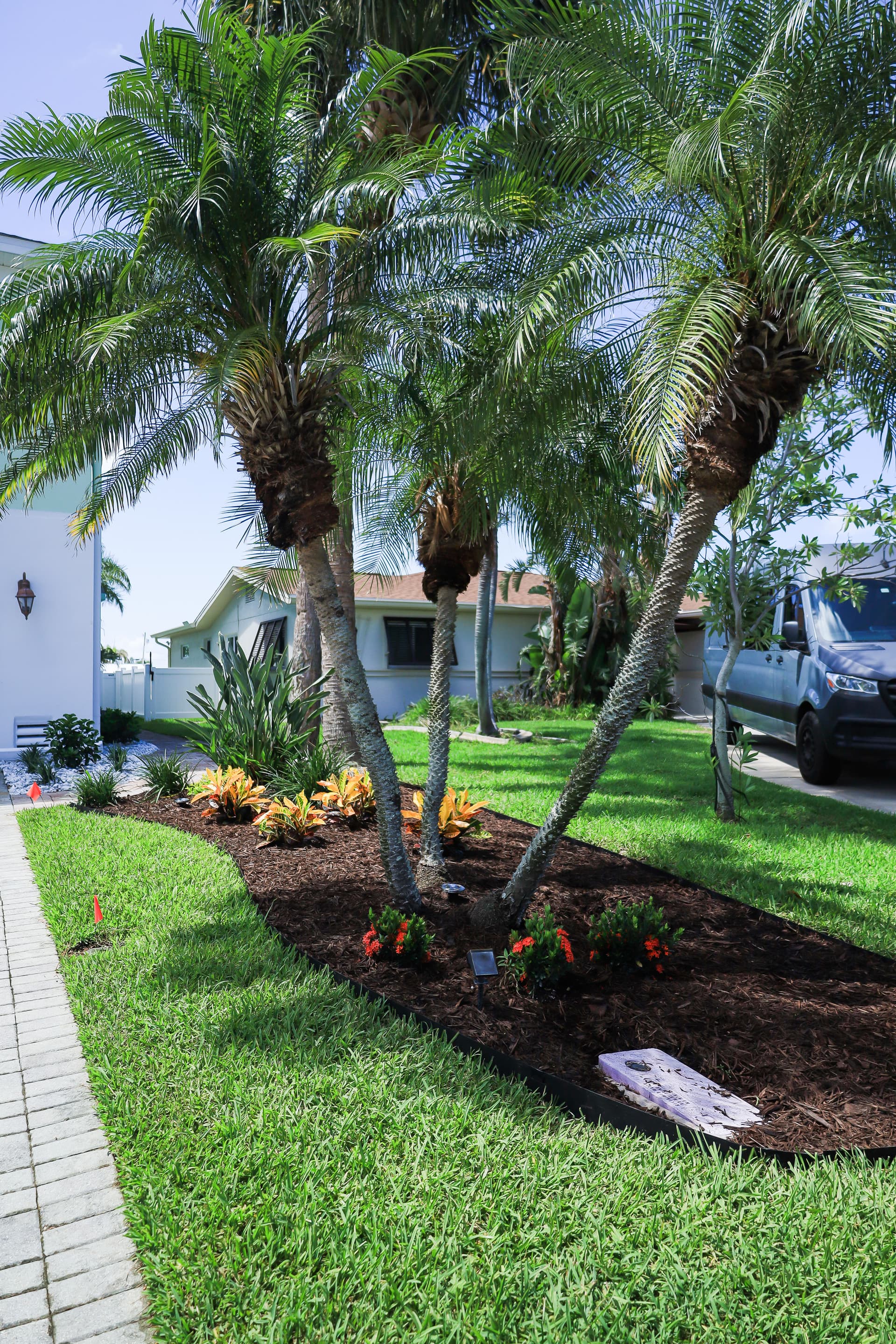 Gallery photos for Full Property Landscape Makeover with New Sod, Plants, and Rock: Image #1