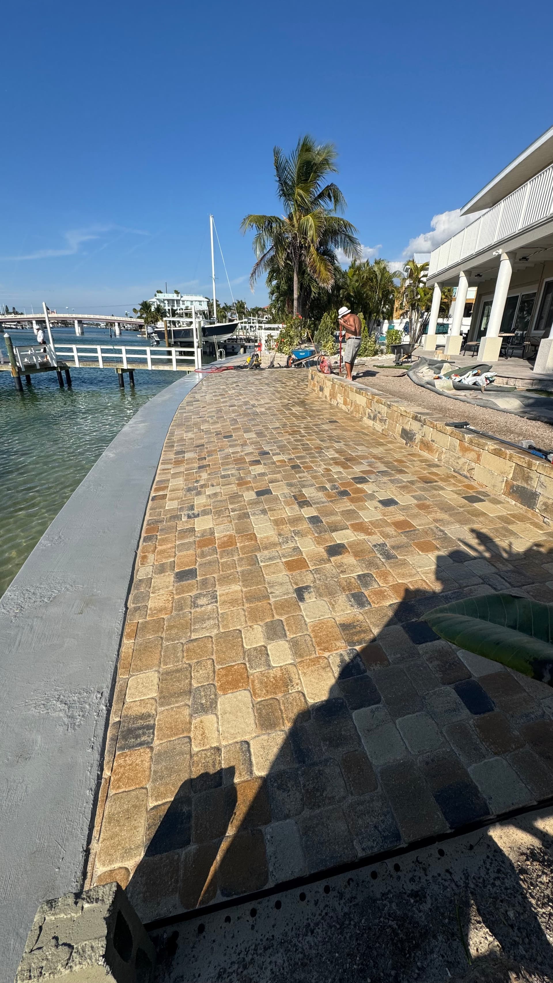 Gallery photos for Waterfront Patio, Retaining Wall and Putting Green Done Right: Image #1