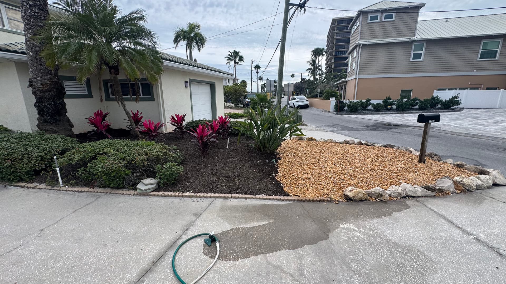 Gallery photos for Front Yard Rock and Mulch Install That Actually Adds Privacy: Image #3