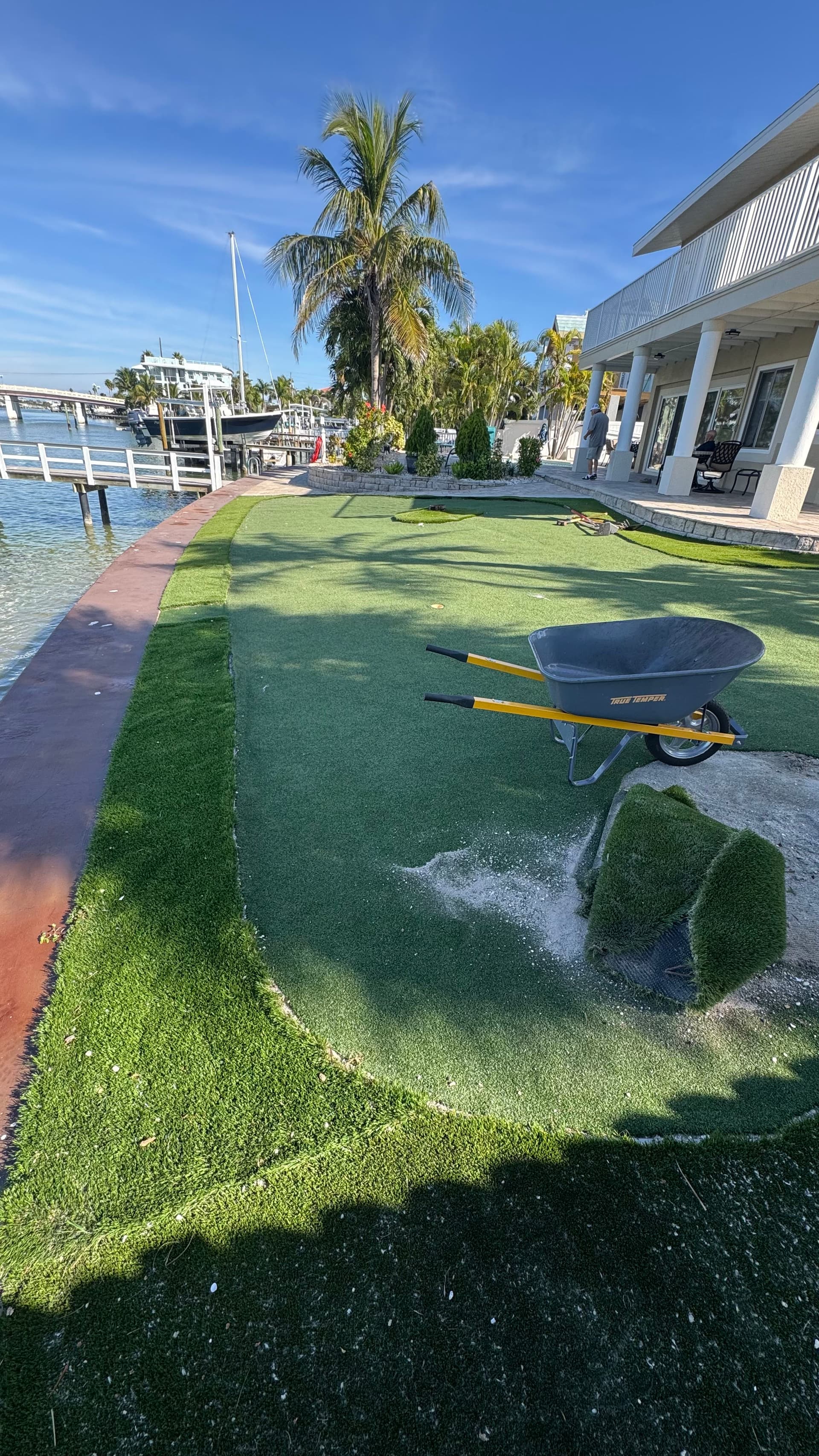 Gallery photos for Waterfront Patio, Retaining Wall and Putting Green Done Right: Image #4